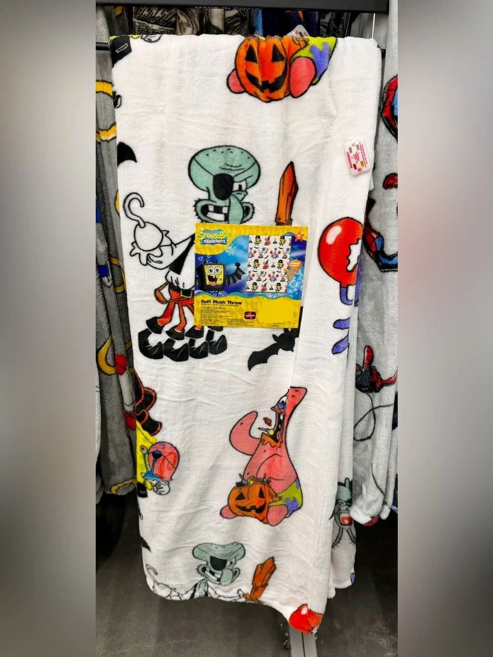 sponge bob halloween plush blanket throw